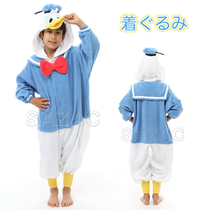 楽天市場 ハロウィン 衣装 子供 ディズニー ドナルドダック 子供用 着ぐるみ 110 ハロウィン 衣装 ドナルド ディズニー 公式 正規ライセンス品 パジャマ かわいい 可愛い Sazac サザック フリース Sexyqueen セクシークイーン