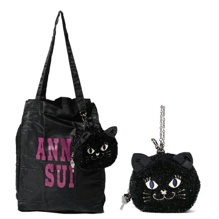楽天市場 アナスイ Anna Sui エコバッグ トートバッグ 折りたたみ コンパクト ショッピングバッグ ブランド プレゼント 猫 キャット ポータブル Withティティ 3151 コレカラスタイル