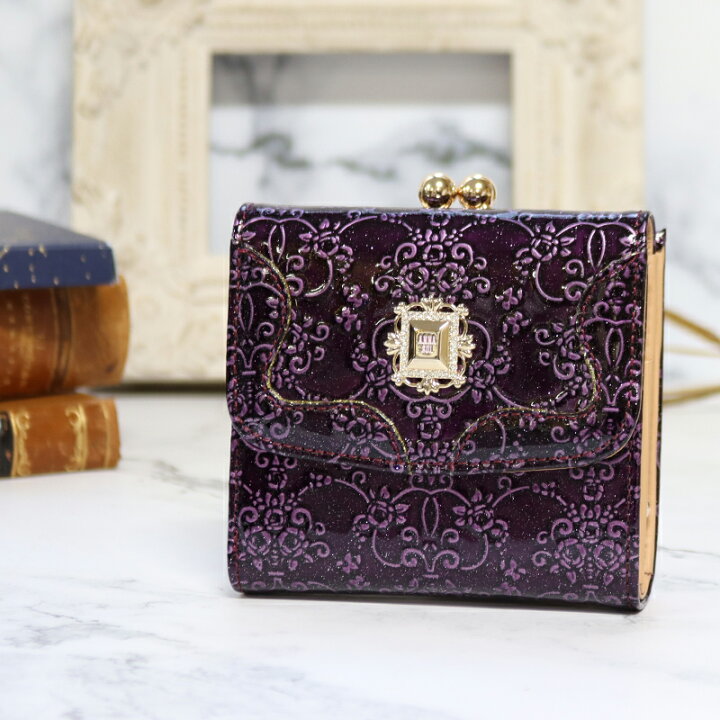 ANNA SUI 財布アナスイ外口金二つ折り財布リス限定品レザー牛革 - 二 