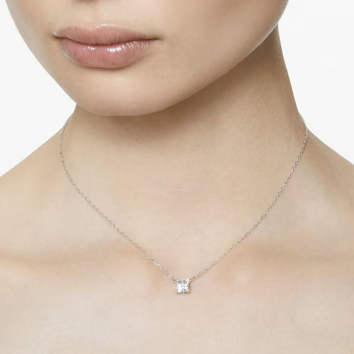 Swarovski 六角スクエアネックレス スワロフスキー ネックレス Attract 