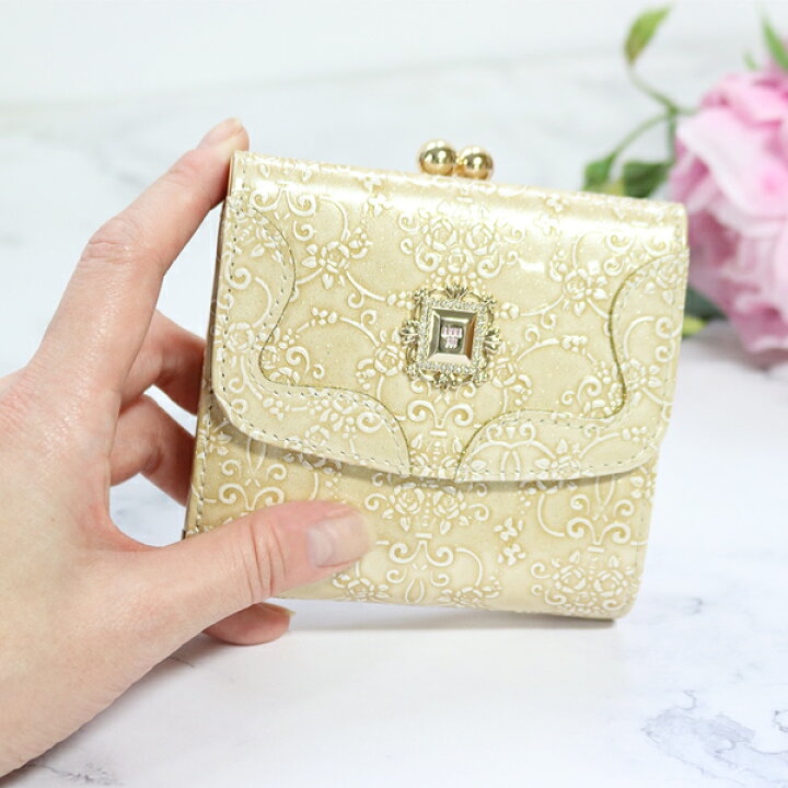 ANNA SUI 財布アナスイ外口金二つ折り財布リス限定品レザー牛革 - 二 
