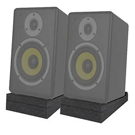 スピーカー防振台 防音パッド スピーカースタンド 2枚組 高密度ウレタンマット 雑音低減 高音質 角度調整可 30×17×4cm