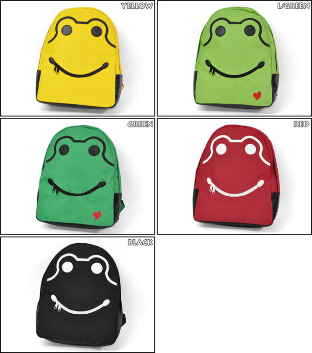 楽天市場 リュック キッズ スマイル リュック カエル フロッグ Daypack デイパック ナイロンキャンバス キッズ 子供用 女の子 男の子 リュックサック 通学 遠足 バッグ かえる カエル 蛙 雑貨 かえるグッズ 目玉 顔 個性的 派手 おしゃれ ブラック 黒 通学用 学生 大学生
