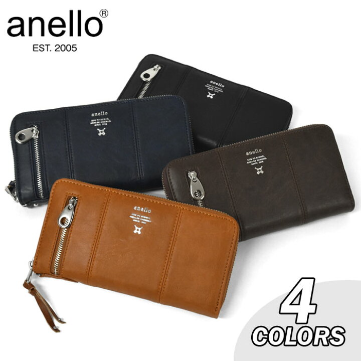楽天市場 Anello アネロ 財布 フェイクレザー プレミアム ラウンドファスナー 長財布 レディース メンズ ラウンドジップ 長サイフ 財布 小銭入れあり 女性 かわいい おしゃれ 無地 シンプル 合成皮革 合皮 革 レザー Anello アネロ Au D0691 正規品 ブランド P Pesca