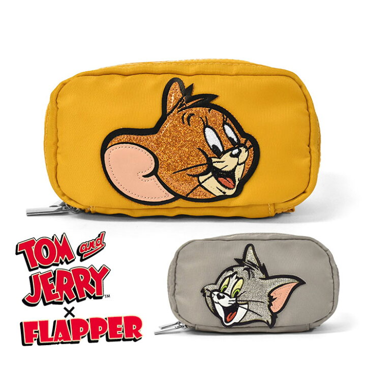 楽天市場 Flapper フラッパー トムとジェリー グリッター アップリケ ポーチ レディース 女性 女子 ミニポーチ ペンケース ペンポーチ 小さめ 小さい 小物 コスメポーチ 化粧ポーチ 小物入れ マルチポーチ 可愛い かわいい おしゃれ シンプル 仕切り 軽い 軽量 ナイロン
