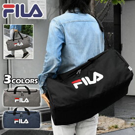 FILA フィラ ショルダーバッグ メンズ 斜めがけ かっこいい 大きめ ナイロン おしゃれ 軽量 スポーティー/ ポリキャンバス 2way ボストンバッグ /ショルダー 大人 大きい 軽い 通勤 通学 A4 無地 シンプル 旅行 大容量 大型 一泊二日 2泊3日 修学旅行 林間学校 ブランド/ p