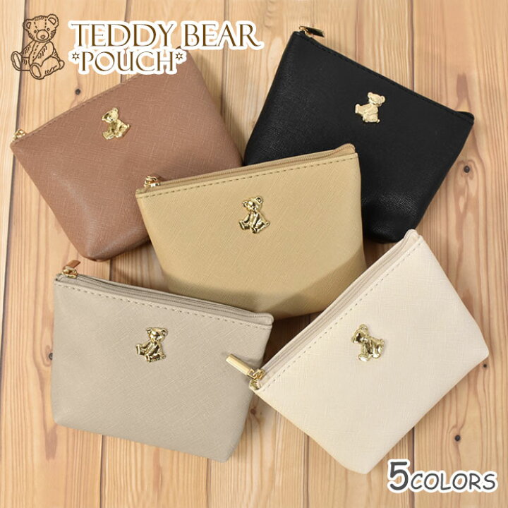 楽天市場 ポーチ レディース 小物入れ おしゃれ 小さめ 小さい 可愛い おしゃれ マチ フェイクレザー くま プレート ポケットティッシュケース付き ティッシュケース付 ポケットティッシュケース ポケットティッシュカバー ポケットティッシュ ティッシュ ミニポーチ