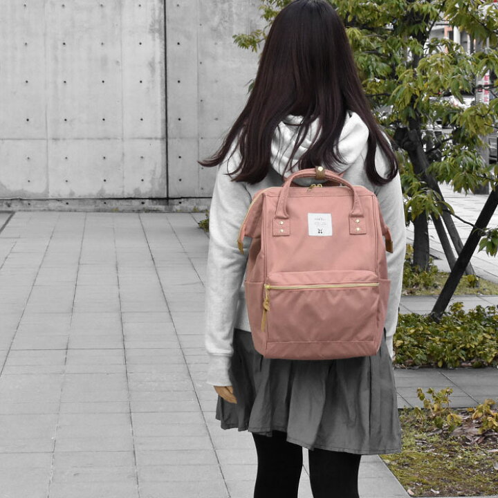 楽天市場 At B0193a 正規品 Anelloリュック リュック レディース ポリキャンバス がま口 スクエア リュック マザーズバッグ 通勤 通学 大容量 可愛い かわいい おしゃれ オシャレ 大人 大人女子 大きめ 口金 メンズ 通学用 ポケット 多い バッグ Anello アネロ