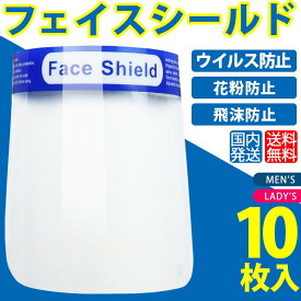 フェイスシールド 透明 10枚 飛沫対策 Face Shield フェイスガード 帽子 10個セットクリア 在庫あり ウイルス対策 花粉対策 防塵 保護マスク 保護カバー 調整可能 男女兼用 軽量 水洗い 顔 保護 両面防曇 fs9149