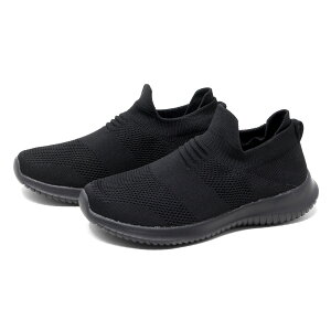 スニーカー スリッポン メンズ レディース ユニセックス ローカット 軽量 伸びる ニット 通気性 4cmヒール 履きやすい 疲れない 柔らかい 楽 ブラック ベージュ グレー No.3406 22.5-27cm AAA+ サン