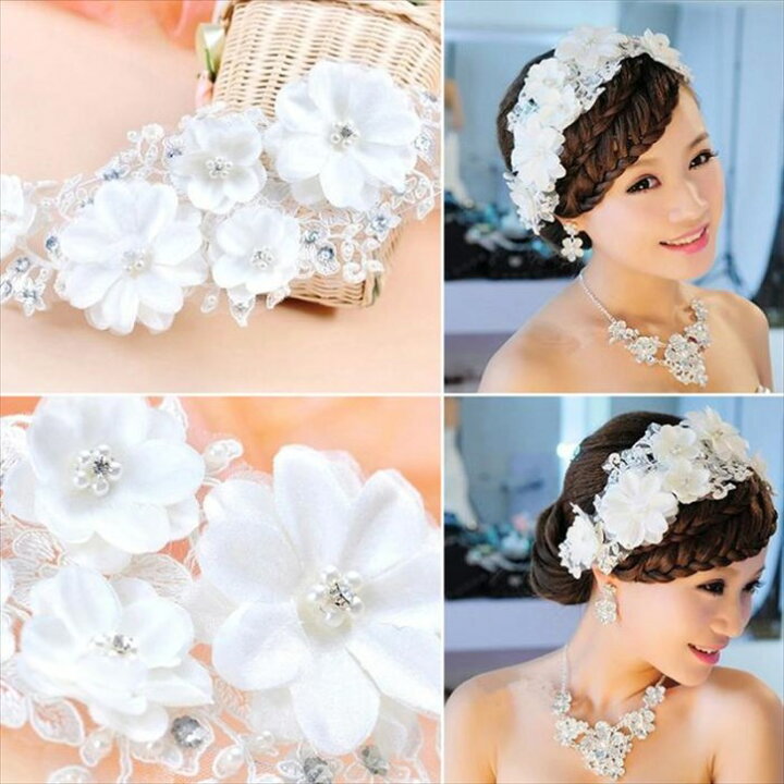 楽天市場 結婚式 ヘアアクセサリー ヘッドドレス 1 髪飾り ウエディング バレッタ クリップ ウェディング ドレス ハワイ 披露宴 花嫁 パーティー 2次会 お呼ばれ 演奏会 発表会 コンサート Sg Corporation 楽天市場店