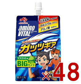 【P5倍 ※期間限定※ 要エントリー】アミノバイタル ゼリー 味の素 アミノバイタルゼリー ドリンク BCAA アミノ酸 ガッツギア マスカット味 250g 栄養ゼリー 48個