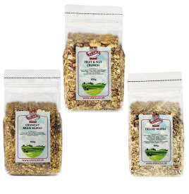 アララ クランチ フルーツ ナッツ , クランチ ブラン ミューズリー , デラックス ミューズリー 800g 各1個 合計3個アソートセット