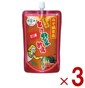 まつや ピリ辛 とり野菜みそ とり野菜味噌 とり野菜 味噌 とりやさいみそ 鍋の素 鍋スープ 500g 3個