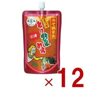 まつや ピリ辛 とり野菜みそ とり野菜味噌 とり野菜 味噌 とりやさいみそ 鍋の素 鍋スープ 500g 12個