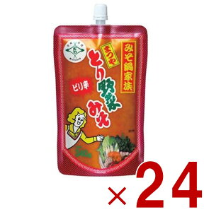 まつや ピリ辛 とり野菜みそ とり野菜味噌 とり野菜 味噌 とりやさいみそ 鍋の素 鍋スープ 500g 24個
