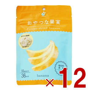 ヤマサン おやつな果実 フリーズドライ バナナ フルーツ ドライフルーツ グラノーラ シリアル ヨーグルト トッピング おやつ 果物 保存食 12個
