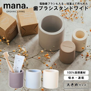 【レビューでプレゼント】mana. マナ BT21 BT22 BT23 歯ブラシスタンド珪藻土ワイド3色 オフホワイト ブラウン ライトグレー 歯ブラシスタンド 珪藻土 ワイド 電動歯ブラシ対応 歯ブラシホルダー
