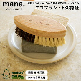 【レビューでプレゼント】CL01 mana. マナ FSC認証 エコブラシ ナチュラル 天然 自然 お掃除グッズ お掃除ブラシ お風呂掃除 ブラシ キッチン用品 台所用品 手荒れ対策 植物由来 エコ 環境に優しい エシカル サスティナブル SDGS おしゃれ シンプル
