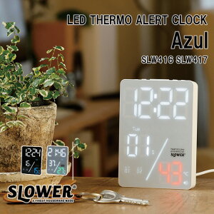 yr[Ńv[gzSLW416-7 SLOWER XE[ LED THERMO ALERT CLOCK Azul LEDT[A[gNbN AY[ zCg ubN MǑ΍ A[guv \ j\ \