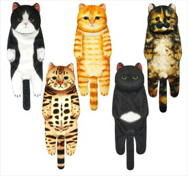 【リアルなぽっちゃり猫のタオル】ねこ タオル リアル 本物 そっくり ペット プレゼント ギフト 子供 誕生日　大きい おしゃれ 三毛猫 洗面所 バス キッチン 爪とぎ SH1