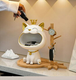 【かわいい猫の置物 小物入れ】 アクセサリー スタンド 鍵置き 置物 香水 サングラス 小物 可愛い お菓子入れ ねこ ネコ かわいい プレゼント ギフト 大きい おしゃれ SH1
