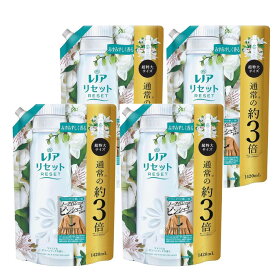 【まとめ買い】レノア リセット 柔軟剤 ヤマユリ＆グリーンブーケ 詰め替え 1,420mL×4袋