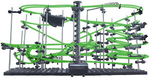 暗闇で光る 蓄光型 無限ループ スペースレール パズル 知育 脳トレ ジェットコースターのような未来的知育玩具 インテリアとしても存在感大