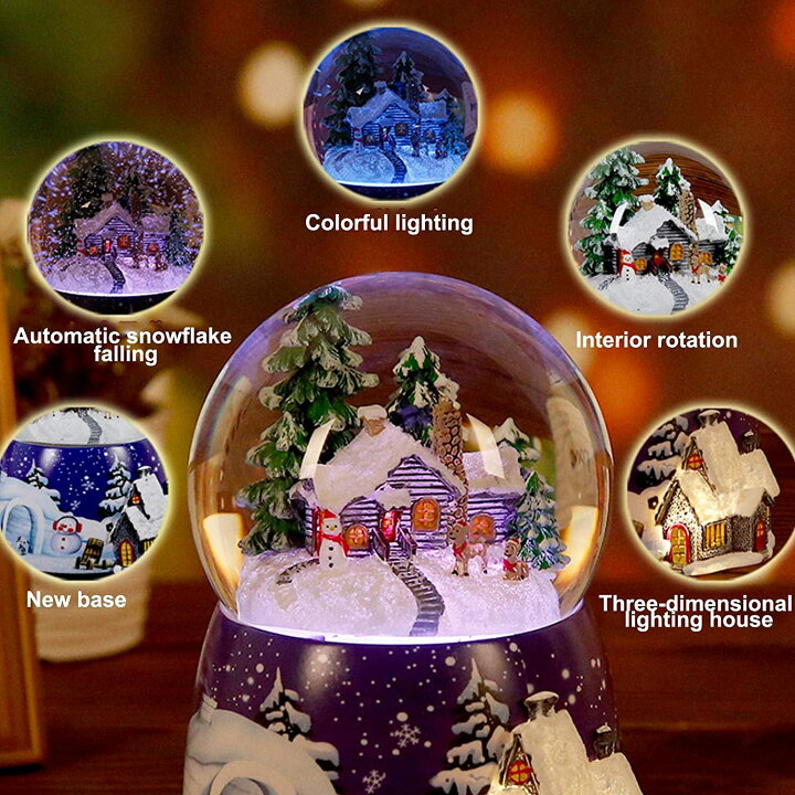 楽天市場】スノードーム クリスマスオルゴール スノーオルゴール 