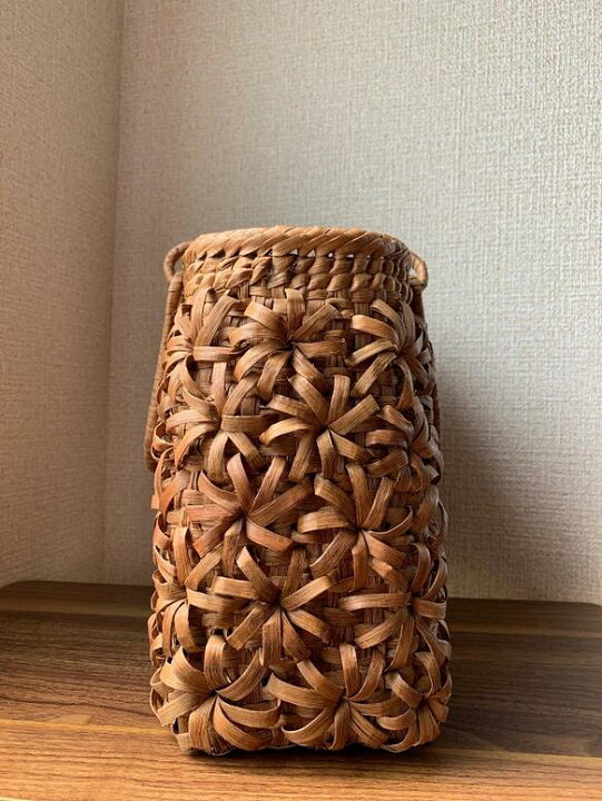 楽天市場】山葡萄 山葡萄かごバッグ 手作り 籠バッグ 立体花 内布あり 
