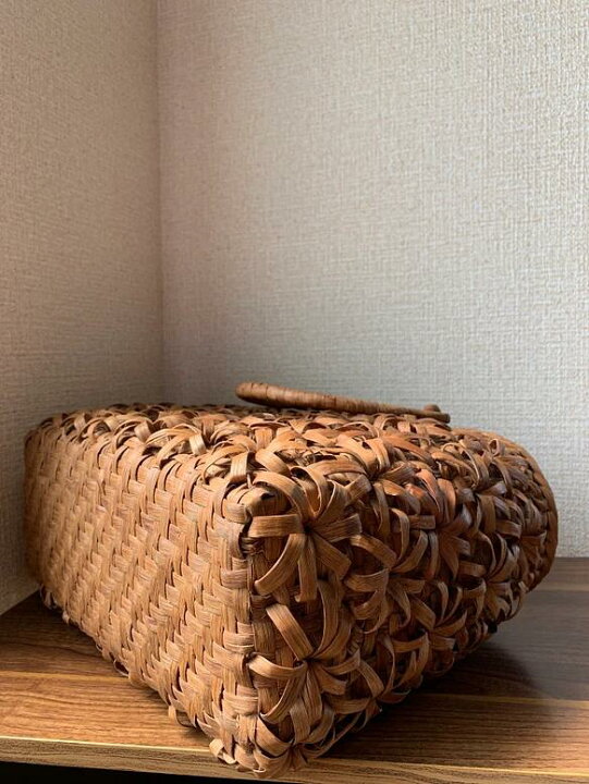 楽天市場】山葡萄 山葡萄かごバッグ 手作り 籠バッグ 立体花 内布あり 