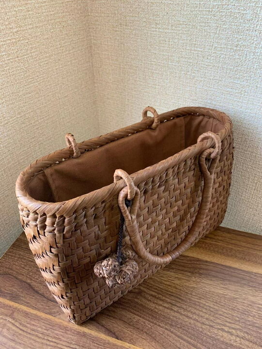 楽天市場】山葡萄 山葡萄かごバッグ 手作り 籠バッグ 網代編み 定番  