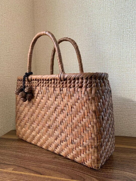 楽天市場】山葡萄 山葡萄かごバッグ 手作り 籠バッグ 網代編み 定番 