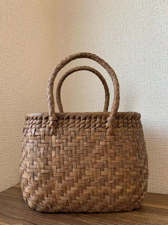 楽天市場】山葡萄 山葡萄かごバッグ 手作り 籠バッグ 網代編み 内布 