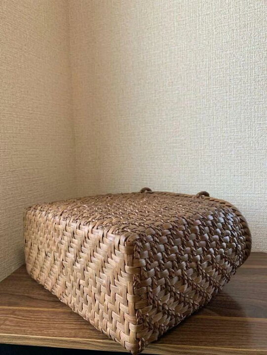 楽天市場】山葡萄 山葡萄かごバッグ 手作り 籠バッグ 三つ編み 内布  