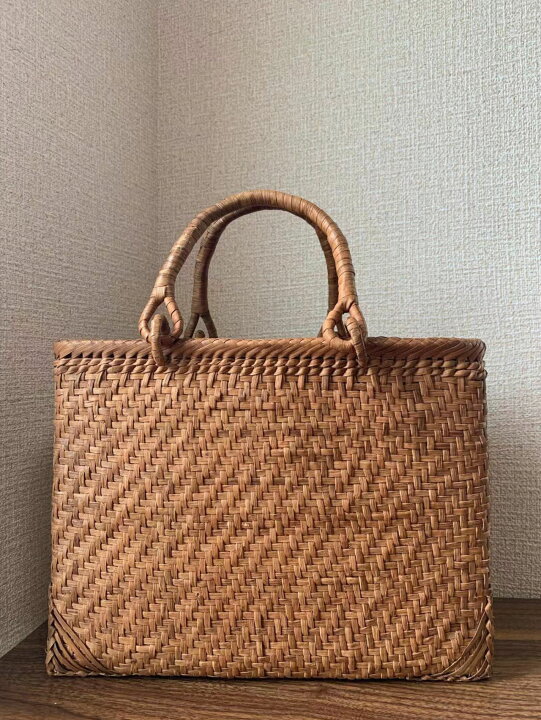 楽天市場】山葡萄 山葡萄かごバッグ 手作り カゴバッグ 内布あり、底  