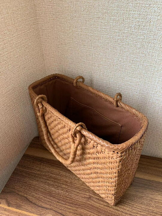 楽天市場】山葡萄 山葡萄かごバッグ 手作り カゴバッグ 内布あり、底  