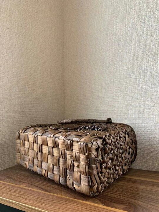 楽天市場】胡桃 胡桃かごバッグ 手作り 籠バッグ 乱れ編み、花編み 内  