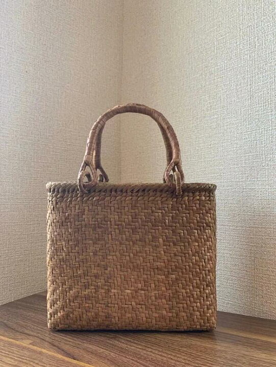 楽天市場】山葡萄 山葡萄かごバッグ 手作り 籠バッグ 網代編み 細ひご  