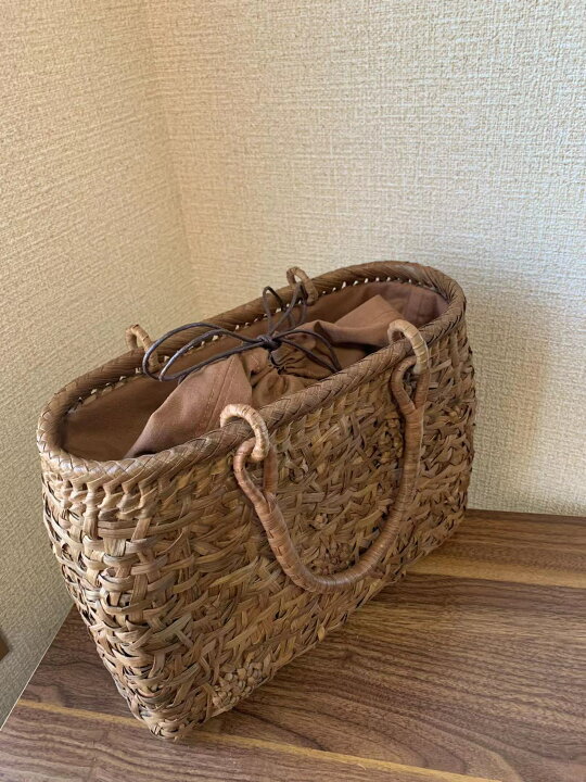 楽天市場】山葡萄 山葡萄かごバッグ 手作り 籠バッグ 乱れ編み、花編み 