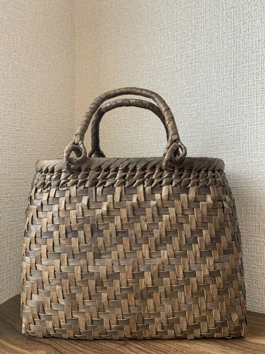 楽天市場】胡桃 胡桃かごバッグ手作り カゴバッグ 網代編み 内布あり 