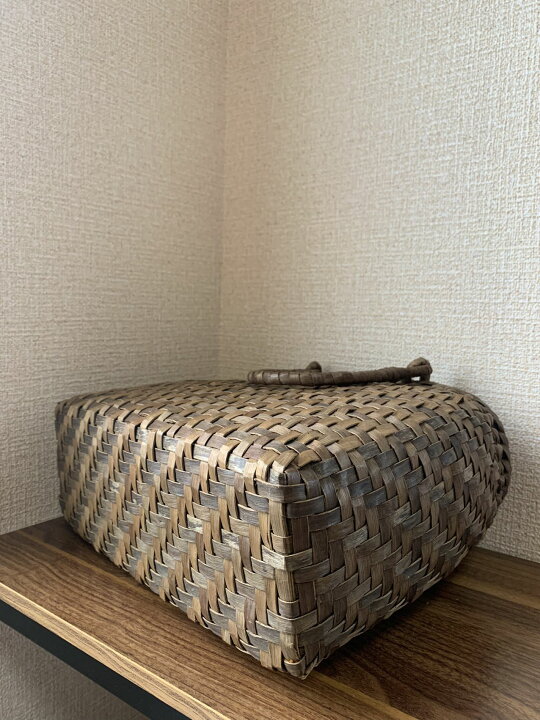 楽天市場】胡桃 胡桃かごバッグ手作り カゴバッグ 網代編み 内布あり 