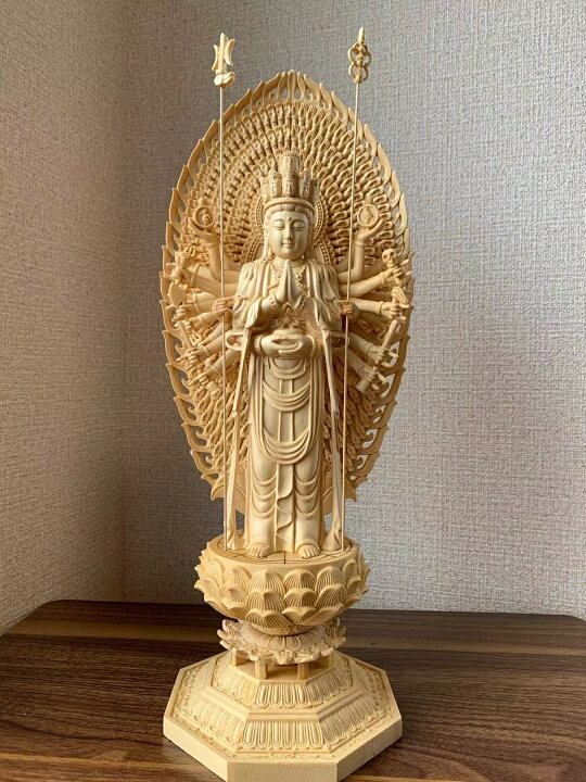 仏像 観音菩薩像 龍上観音菩薩 檜木 仏具 木彫（楽天市場】仏像 観音 