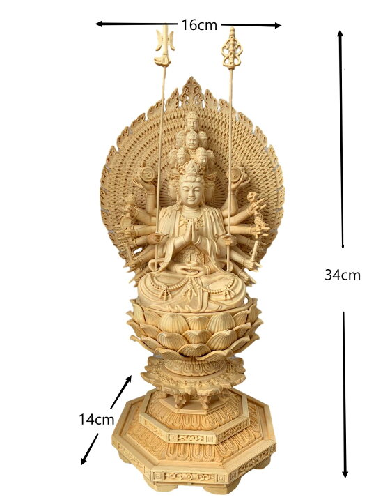 楽天市場】仏像 千手観音 千手観音像 十一面千手観音 十一面千手千眼 
