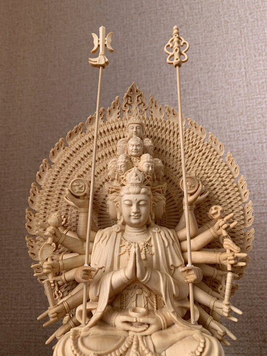 楽天市場】仏像 千手観音 千手観音像 十一面千手観音 十一面千手千眼 