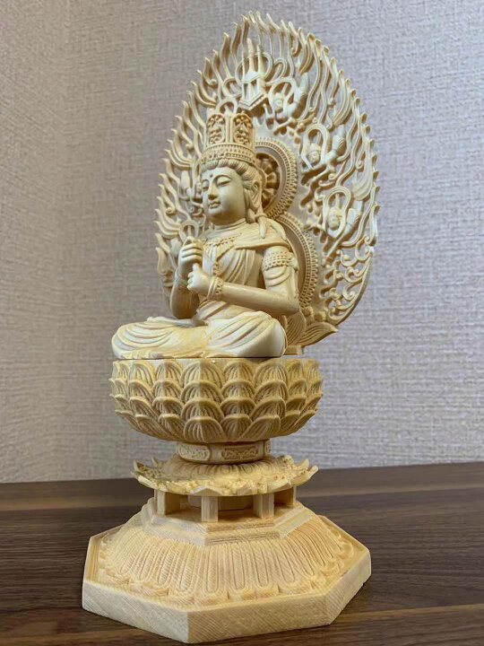 楽天市場】仏像 大日如来像 大日如来 檜木 木彫 仏具 (約)高28cm×幅 