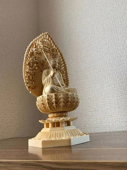 楽天市場】仏像 地蔵菩薩 地蔵菩薩像 檜木 木彫 仏具 (約)高28cm×幅 