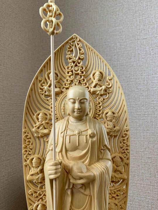 楽天市場】仏像 地蔵菩薩像 地蔵菩薩 檜木 木彫 仏具 (約)高43cm×幅 