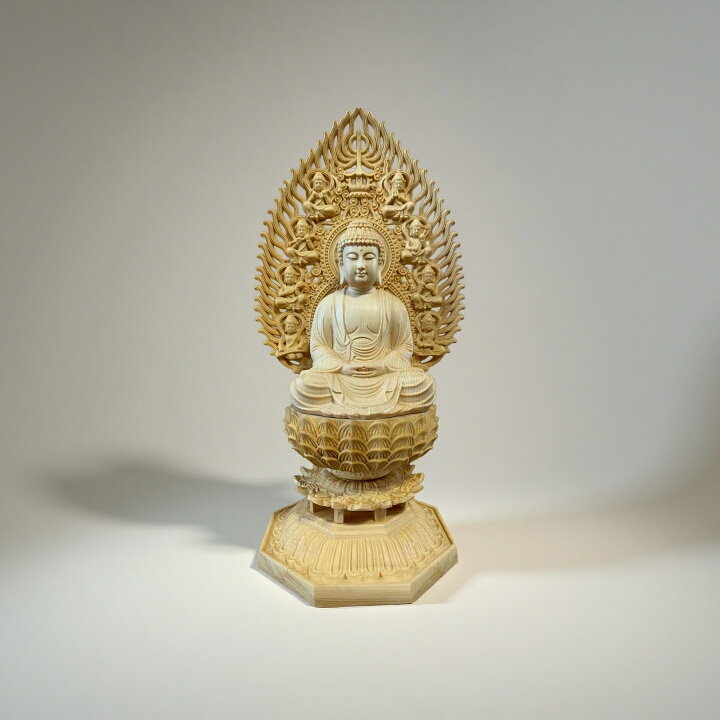 楽天市場】仏像 釈迦如来 釈迦牟尼仏 お釈迦様 木彫 檜木 (約)高28cm 
