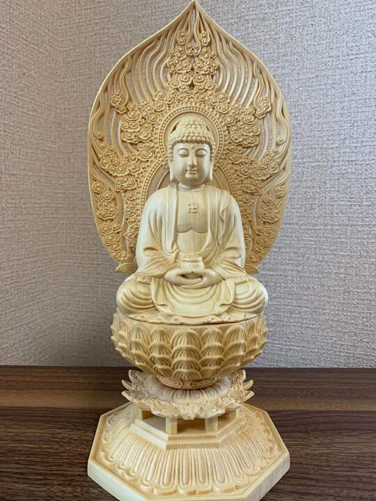 楽天市場】仏像 釈迦如来 釈迦牟尼如来 木彫 檜木 (約)高28cm×幅12cm  